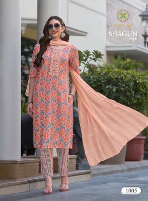 Shagun vol1 by Passion Tree straight kurti pant and dupatta catalogue   readymade suit catalogs