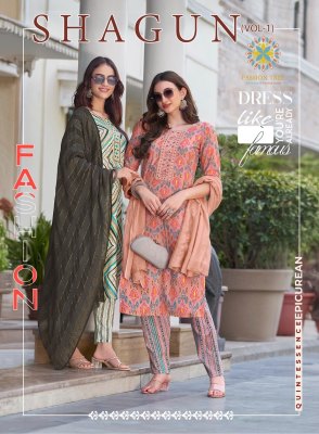 Shagun vol1 by Passion Tree straight kurti pant and dupatta catalogue   readymade suit catalogs