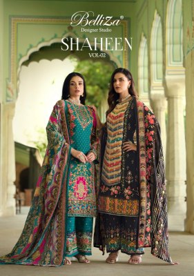 Shaheen vol 2 by Belliza pure viscose handwork unstitched suit collection with low rate   wholesale catalogs