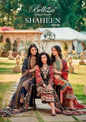 Shaheen vol 3 by Belliza Pure Viscorse reyon digital printed dress material catalogue with low price wholesale catalogs