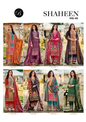 Shaheen vol 3 by Belliza Pure Viscorse reyon digital printed dress material catalogue with low price salwar kameez catalogs