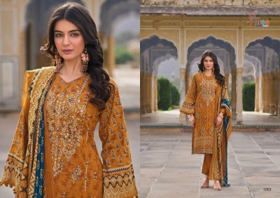 Shanaya by Shree fab pure cotton heavy embroidered unstitched suit catalogue at affordable rate salwar kameez catalogs