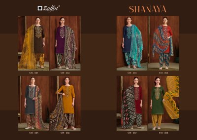 Shanaya by Zulfat fancy pure heavy jam cotton unstitched dress material catalogue at affordable rate salwar kameez catalogs