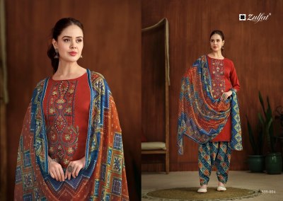 Shanaya by Zulfat fancy pure heavy jam cotton unstitched dress material catalogue at affordable rate salwar kameez catalogs