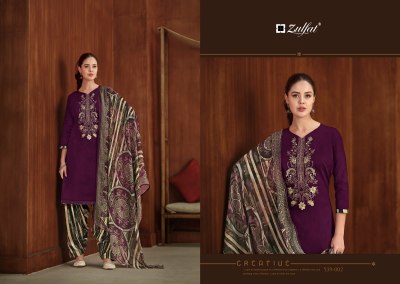 Shanaya by Zulfat fancy pure heavy jam cotton unstitched dress material catalogue at affordable rate salwar kameez catalogs