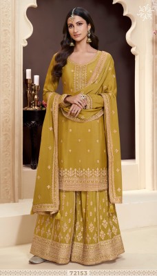 Shania by Kuleesh Heavy thread Embroidered fancy sharara suit catalogue with low price fancy sharara suit Catalogs