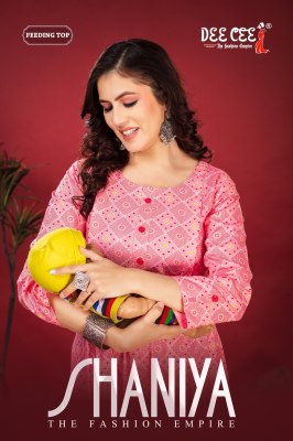 Shaniya by Deecee Center palted Flared long feeding kurti catalogue at amavi expo Dee cee