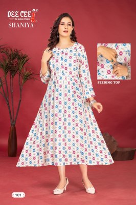 Shaniya by Deecee Center palted Flared long feeding kurti catalogue at amavi expo kurtis catalogs