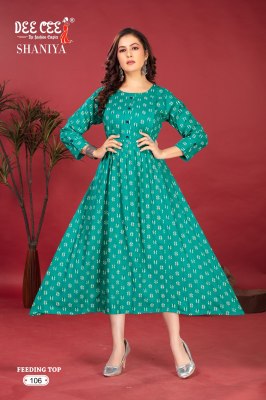 Shaniya by Deecee Center palted Flared long feeding kurti catalogue at amavi expo kurtis catalogs