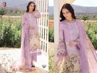 Sharaddha Designer Needle Wonder Vol 03 Unstitched Pure Cotton Embroidered Top  Solid Cotton Bottom And Cotton Chiffon Embroidery Dupatta Wholesale  dress material catalogs