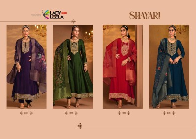 Shayari by Lady leela Anarkali style embroidered anarkali suit direct from wholesaler  fancy Anarkali suit catalogs