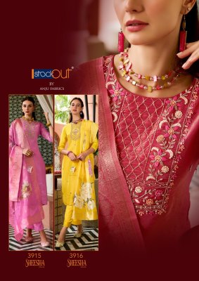 Sheesha vol 3 by anju fabric pure silk heavy hand work kurti pantand dupatta catalogue at affordable rate readymade suit catalogs