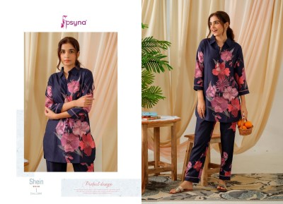 Shein vol 2 by Psyna fancy printed ultimate Co ord set catalogue   Size wise Combo Set