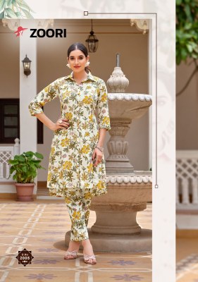 Shifra by Zoori reyon printed trendy co ord set catalogue at affordable rate Size wise Combo Set