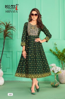 Shivaya by Deecee screen printed Flared Long kurti catalogue at affordable rate kurtis catalogs