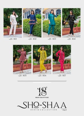 Sho Shaa vol 8 by 18 Attitude premium Designer Co Ord set collection at affordable rate Size wise Combo Set