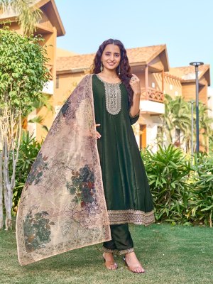 Shobha by Aanchi Vichitra Silk Flair top with pant and dupatta collection at low rate readymade suit catalogs