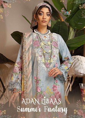 Shree Fab Adan Libaas Summer Fantasy Pure Cotton Embordered Patch Work Pakistani Suits catalogue wholesale rate  Shree fab