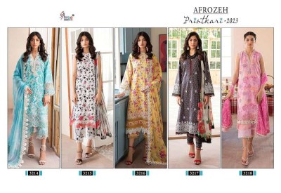 Shree Fab Afrozeh Printkari 2023 pure lawn printed chiffon dupatta Pakistani suits catalogue wholesale  pakistani suit catalogs