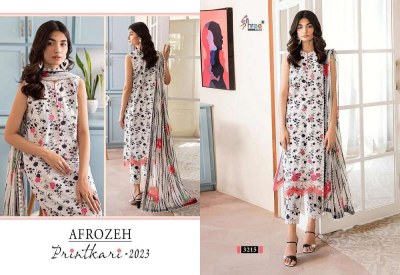 Shree Fab Afrozeh Printkari 2023 pure lawn printed chiffon dupatta Pakistani suits catalogue wholesale  pakistani suit catalogs