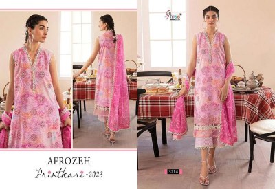 Shree Fab Afrozeh Printkari 2023 pure lawn printed chiffon dupatta Pakistani suits catalogue wholesale  pakistani suit catalogs