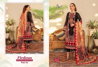 Shree Fab Firdous Exclusive Collection Vol 31 Pure Cotton Patch Work Pakistani suits catalogue wholesaler  pakistani suit catalogs