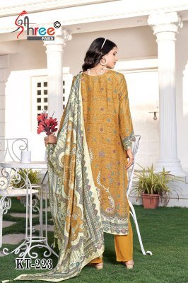 Shree Fab KT 223 Unstitched Suit Pure Viscose Maslin Digital Print with Hand Work  Pure Viscose Rayon Bottom And Dupatta Wholesale dress material catalogs