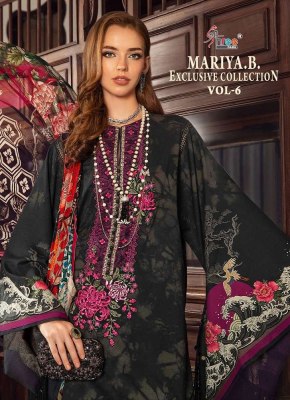 Shree Fab Maria B Exclusive Collection Vol 6 Pure Cotton Embroidery Work Cotton dupatta Pakistani suits catalogue buy wholesale price in India  Shree fab