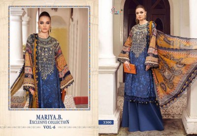 Shree Fab Maria B Exclusive Collection Vol 6 Pure Cotton Embroidery Work Chiffon dupatta Pakistani suits catalogue buy wholesale price in India  pakistani suit catalogs