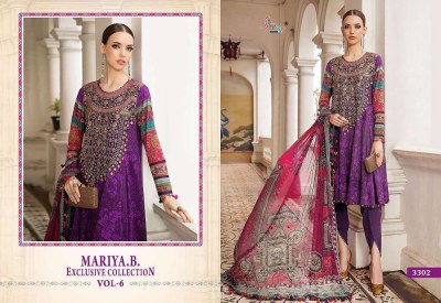 Shree Fab Maria B Exclusive Collection Vol 6 Pure Cotton Embroidery Work Chiffon dupatta Pakistani suits catalogue buy wholesale price in India  pakistani suit catalogs