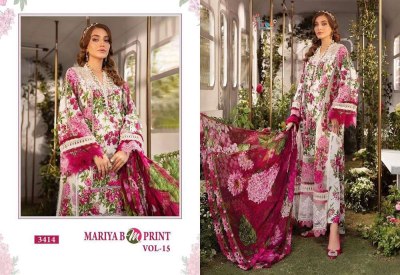 Shree Fab Maria B M Print Vol 15 Exclusive Embroidery Patches Work Chiffon Dupatta Cotton Pakistani Suits catalogue wholesale rate  pakistani suit catalogs