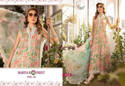 Shree Fab Maria B M Print Vol 16 Pure Cotton Dupatta Summer collection Patches Work Pakistani suits wholesale Price  pakistani suit catalogs