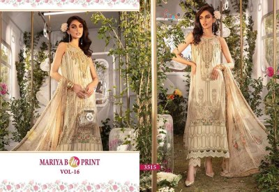 Shree Fab Maria B M Print Vol 16 Pure Chiffon Dupatta Summer collection Patches Work Pakistani suits wholesale Price  pakistani suit catalogs