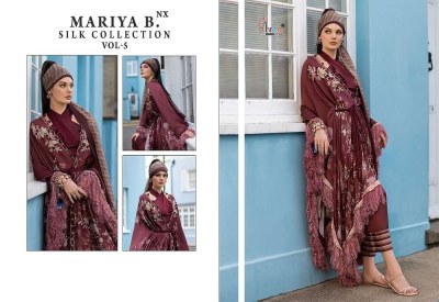 Shree Fab Maria B Silk Collection Vol 5 Nx Pure Japn Satin Digital Print Patches Work Embroidery Work Pakistani suits catalogue wholesale rate  pakistani suit catalogs