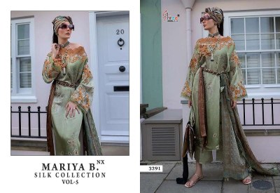 Shree Fab Maria B Silk Collection Vol 5 Nx Pure Japn Satin Digital Print Patches Work Embroidery Work Pakistani suits catalogue wholesale rate  pakistani suit catalogs