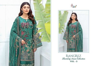 Shree Fab Rangrez Luxcury Lawn Collection Vol 3 Pure Cotton Patches Work Pakistani suits seller  pakistani suit catalogs