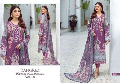 Shree Fab Rangrez Luxcury Lawn Collection Vol 3 Pure Cotton Patches Work Pakistani suits seller  pakistani suit catalogs