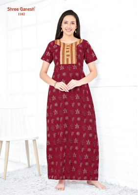 Shree Ganesh Kavya vol 1 Readymade Nighty wear collection wholesaler  kurtis catalogs