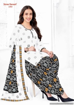 Shree Ganesh by White And Black Vol 3 pure cotton printed unstitched dress material catalogue at low rate salwar kameez catalogs