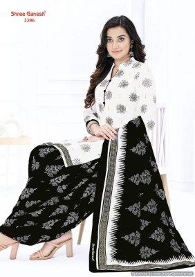 Shree Ganesh by White And Black Vol 3 pure cotton printed unstitched dress material catalogue at low rate salwar kameez catalogs