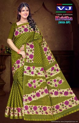 Shree VJ by Kritika Vol 1 heavy cotton printed fancy saree catalogue at affordable rate sarees catalogs