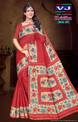 Shree VJ by Kritika Vol 1 heavy cotton printed fancy saree catalogue at affordable rate sarees catalogs