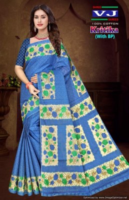 Shree VJ by Kritika Vol 1 heavy cotton printed fancy saree catalogue at affordable rate sarees catalogs