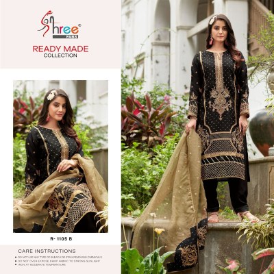 Shree fab Designe R 1105 kashak khatli work readymade karachi suit catalogue at affordable rate Karachi suits catalogs