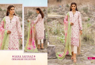 Shree fab Sana Safinaz Chikankri Collection lawn cotton Pakistani suits catalogue  wholesale  pakistani suit catalogs