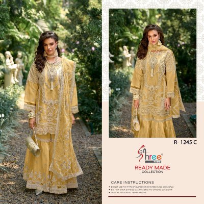 Shree fab by DNo R1245 organza with kasak khatli work sharara suit catalogue at low rate  fancy sharara suit Catalogs