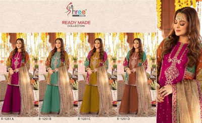 Shree fab by Design R 1251 fancy khatli work sharara suit catalogue at affordable rate fancy sharara suit Catalogs