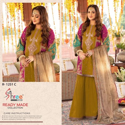 Shree fab by Design R 1251 fancy khatli work sharara suit catalogue at affordable rate fancy sharara suit Catalogs