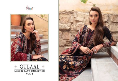 Shree fab by Gulaal luxury lawn collection vol 1 unstitched suit catalogue at affordable rate pakistani suit catalogs