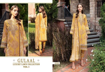 Shree fab by Gulaal luxury lawn collection vol 1 unstitched suit catalogue at affordable rate pakistani suit catalogs